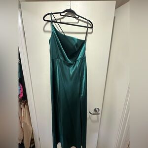Birdy Grey Strapless Emerald Satin Dress